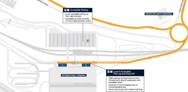 International Accessible Passenger Pick Up and Drop Off Map